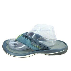 LL Bean Swift River Sport Flip Flops Carbon Navy Size 11 M
